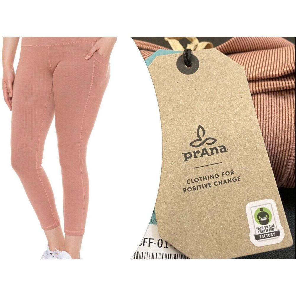 Prana Becksa 7/8 Leggings Womens High Rise Stretch Pink Yoga 1X Plus‎ Heather